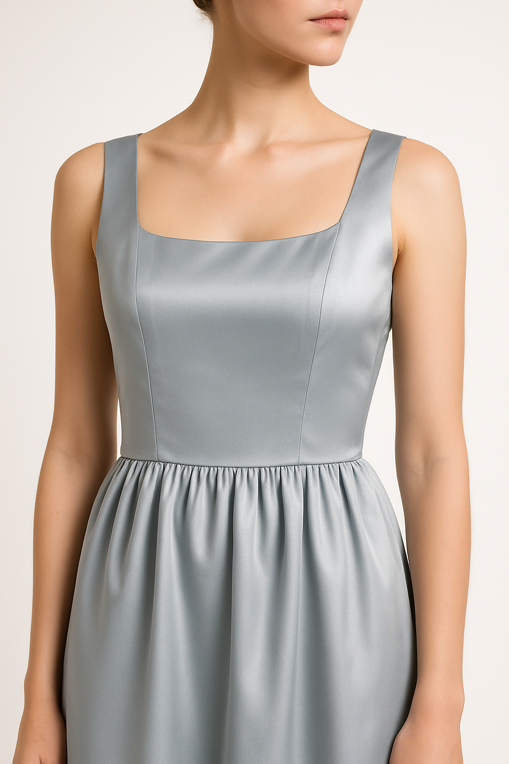 Gray Silk Maxi Dress